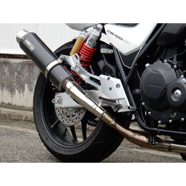 ダブルアールズ JMCA リアエキゾースト ラウンドタイプ CB400SF/SB 仕様 ステンレス/カーボン BC1455JM