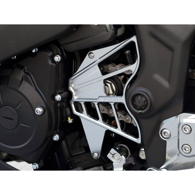 Kファクトリー フロントスプロケットカバー YZF-R25 カラー メタリックシルバー 344FZAQ025N|モトメガネ 店