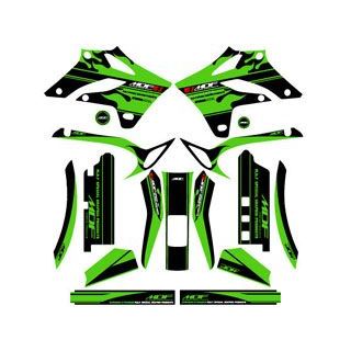 【メーカー直送】エムディーエフ KLX250（05-07） グラフィックキット ファイアーモデル グリーンタイプ KLX250 タイプ コンプリートセット M05KLX-B-GR-ALL
