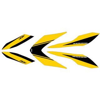 【メーカー直送】エムディーエフ CYGNUS X125（07-） グラフィックキット ストロボモデル パンプキンイエロータイプ CYGNUS X125 タイプ フロントトップセット M07CYG-D-PY-FT