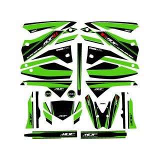 【メーカー直送】エムディーエフ KLX250（08-） グラフィックキット アタッカーモデル グリーンタイプ KLX250 タイプ コンプリートセット M08KLX-A-GR-ALL
