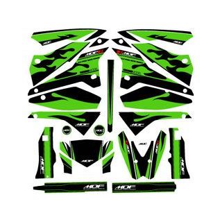 【メーカー直送】エムディーエフ KLX250（08-） グラフィックキット ファイアーモデル グリーンタイプ KLX250 タイプ コンプリートセット M08KLX-B-GR-ALL 23,088円