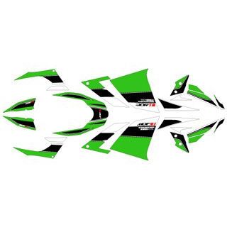 【メーカー直送】エムディーエフ Ninja250（13-17） グラフィックキット アタッカーモデル グリーンタイプ Ninja250 タイプ コンプリートセット M13NIN25-A-GR-ALL
