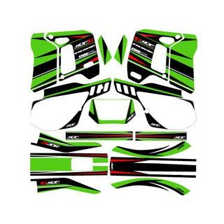 【メーカー直送】エムディーエフ KDX200（94-99） グラフィックキット アタッカーモデル グリーンタイプ KDX200 タイプ コンプリートセット MKDX200-A-GR-ALL