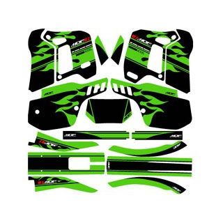 【メーカー直送】エムディーエフ KDX200（94-99） グラフィックキット ファイアーモデル グリーンタイプ KDX200 タイプ コンプリートセット MKDX200-B-GR-ALL