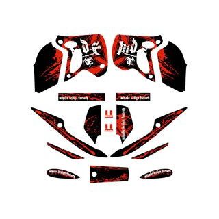 【メーカー直送】エムディーエフ KSR50/80/110 全年式 グラフィックキット ブラッディーモデル レッドタイプ KSR50/80/110 タイプ コンプリートセット MKSR-C-RD-ALL｜モトメガネ 店