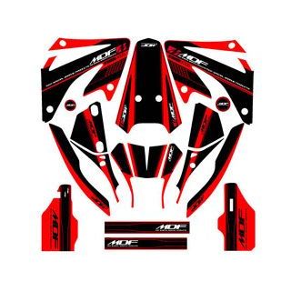 【メーカー直送】エムディーエフ XR250 MOTARD（06-） グラフィックキット アタッカーモデル レッドタイプ XR250 MOTARD タイプ コンプリートセット MXRMO06-A-RD-ALL