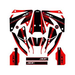 【メーカー直送】エムディーエフ XR250（06-） グラフィックキット アタッカーモデル レッドタイプ XR250 タイプ コンプリートセット MXROF06-A-RD-ALL