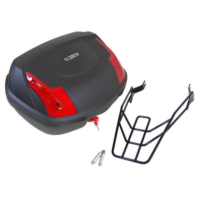 ワールドウォーク W800 W650 W400用 リアキャリア リアボックスセット W800/W650/W400 容量 48リッター wca-16-hwb48|モトメガネ 店