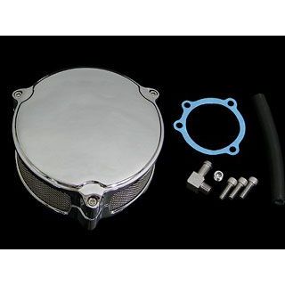 ネオファクトリー CVキャブ用 オープンタイプエアクリーナー クローム 汎用 ・001282