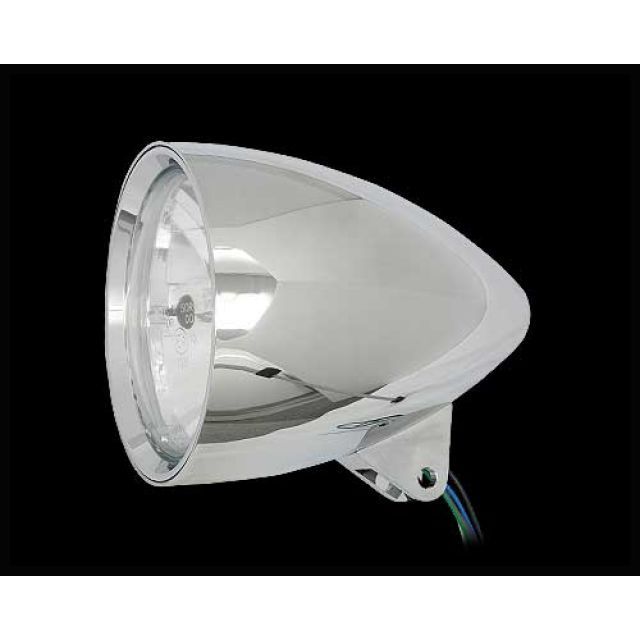 ネオファクトリー 5-3/4in バレットヘッドライト 汎用 カラー クローム ・010786|モトメガネ 店