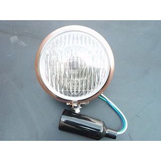 部品屋K&W ベーツタイプヘッドライト（ブロンズ） 汎用 サイズ 5-3/4in P60007｜モトメガネ 店