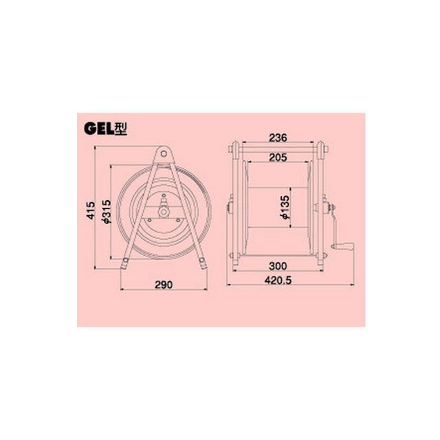 ハタヤ GEL-0 ガスリール（本体のみ） GEL-0