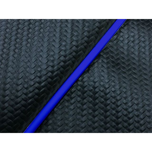 グロンドマン W650（99年 EJ650A1/C1） 国産シートカバー 張替 カーボンブラック W650 ライン - 仕様 青パイピング GH5556KC160P50