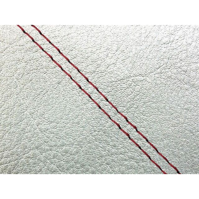 グロンドマン W650（99年 EJ650A1/C1） 国産シートカバー 張替 シルバー W650 ライン シルバーライン 仕様 赤ダブルステッチ GH5557KC5454SW40