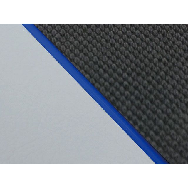 グロンドマン W650（99年 EJ650A1/C1） 国産シートカバー 張替 スベラーヌブラック W650 ライン グレーライン 仕様 青パイピング GH5557KC467P50