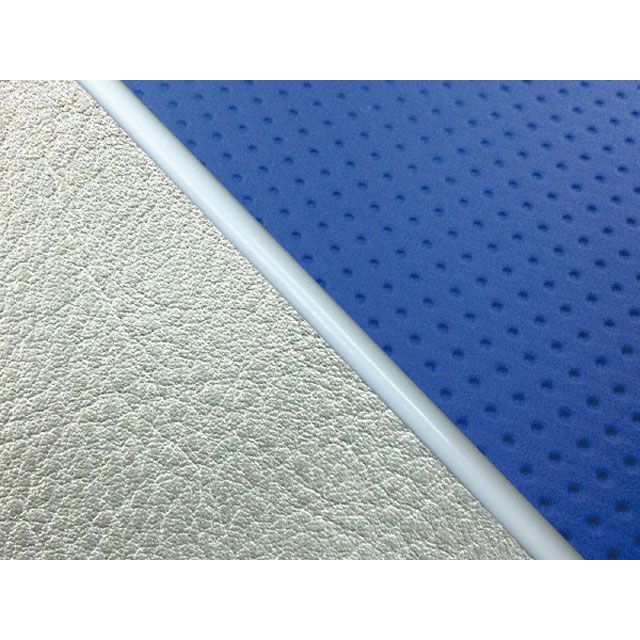 グロンドマン W650（99年 EJ650A1/C1） 国産シートカバー 張替 フルエンボスブルー W650 ライン シルバーライン 仕様 白パイピング GH5557KC3954P20