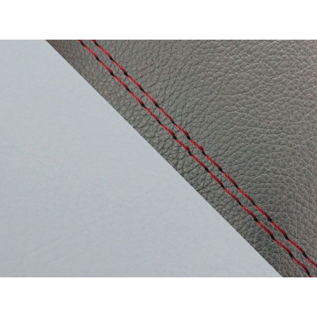 グロンドマン W650(99年 EJ650A1/C1) 国産シートカバー 張替 黒 W650 ライン グレーライン 仕様 赤ダブルステッチ GH5557KC17SW40