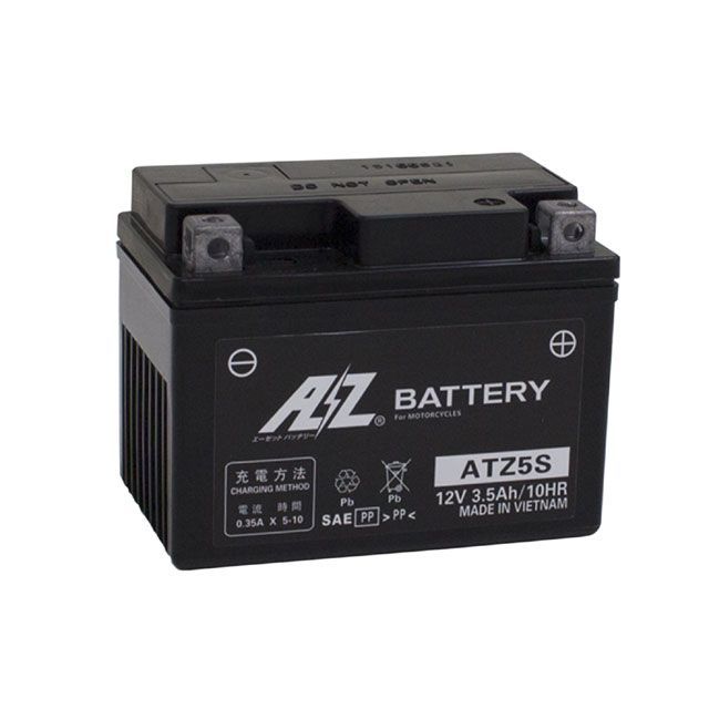 エーゼット オートバイ用バッテリー ATZ5S（液入充電済） 汎用 ATZ5S
