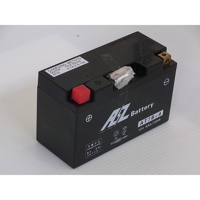 エーゼット オートバイ用バッテリー AT7B-4（液入充電済） 汎用 AT7B-4