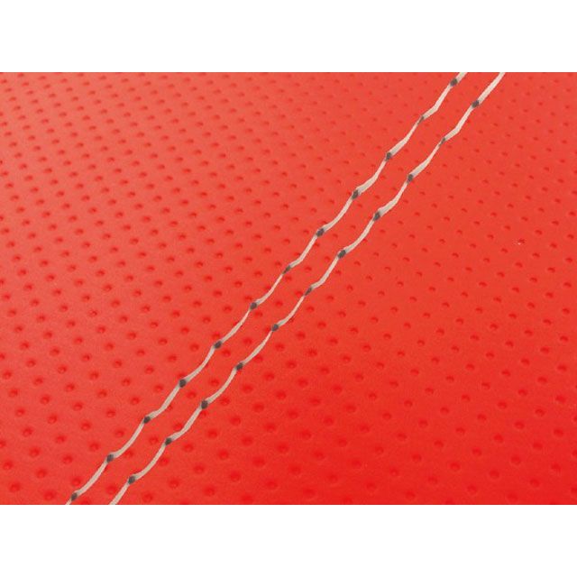 グロンドマン バリオス（ZR250A） 国産シートカバー フルエンボスレッド バリオス タイプ 張替 仕様 透明ダブルステッチ GH17KC380SW0