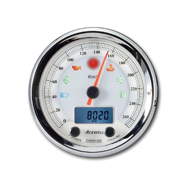 楽天市場】ACEWELL CA085-552-B 多機能デジタルメーター タコメーター