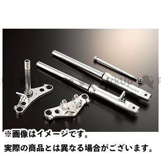 シフトアップ ナロー186mm ステムφ27mm フロントフォークキット（ノーマルドラムブレーキ仕様）：バーハンドル対応クランプ付/シルバー モンキー 205185-03｜モトメガネ 店