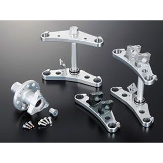シフトアップ NSR・NSF系φ30mmフォーク対応 ワイドステムキット バーハンドル用 汎用 カラー シルバー 205386-03｜モトメガネ 店