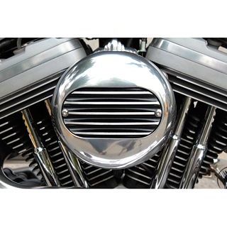 フォーク マルチフェイス エアクリーナー フィンブラックインサート for スポーツスター（インジェクション） Sportster（純正インジェクション装着車） カラー ポリッシュ ・1144-11B｜モトメガネ 店