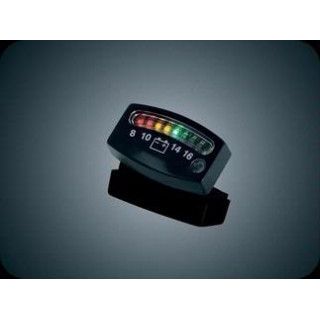 クリアキン LEDバッテリーゲージ 12V（ブラック） ハーレー T14-KUR4218｜モトメガネ 店