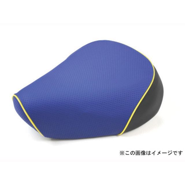 グロンドマン BJ 国産シートカバー エンボスブルー BJ（ベーシックジョグ） タイプ 張替 仕様 黄パイピング GH28YC260P100