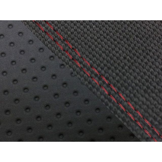 グロンドマン YZF-R1シングル（フロント側） 国産シートカバー スベラーヌ黒＆エンボス黒 YZF-R1 タイプ 張替 仕様 赤ダブルステッチ GH5563YC468SW40