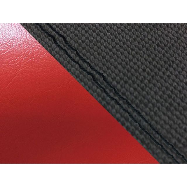 グロンドマン YZF-R1シングル（フロント側） 国産シートカバー スベラーヌ黒＆赤 YZF-R1 タイプ 張替 仕様 黒ダブルステッチ GH5563YC464SW10