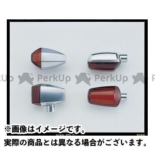 ポッシュフェイス ZRタイプフロントウインカーダブル球付セット・クリスタル 汎用 ボディカラー メッキ レンズカラー アンバー ・193485