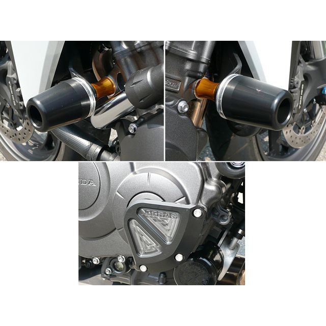 アグラス レーシングスライダー 3点SET 60φ クランクB CB1000R カラー ジュラコン/ブラック 342-176-007B