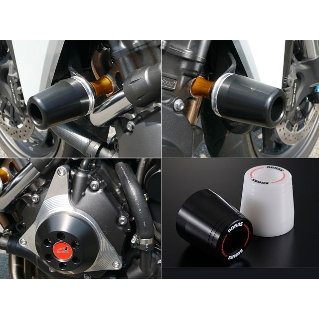 アグラス レーシングスライダー 3点SET 50φ ジェネC CB1000R カラー ジュラコン/ブラック タイプ ロゴ有 342-176-014BX