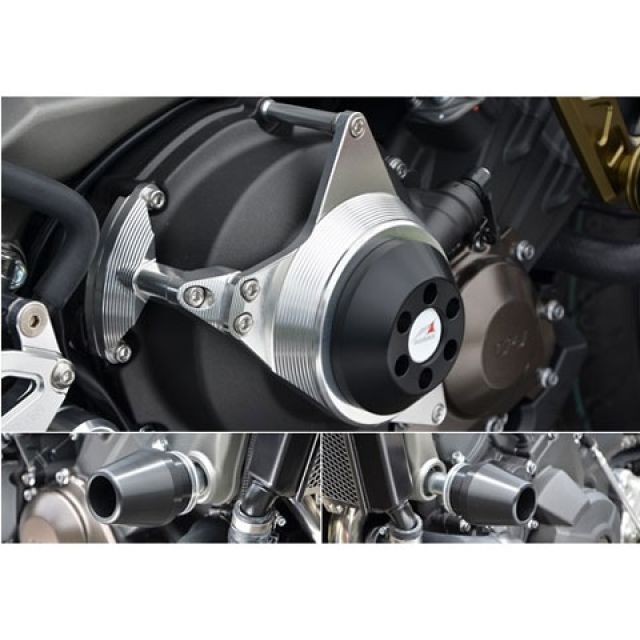 アグラス レーシングスライダー 3点セット フレームφ60＋クラッチ MT-09 カラー ジュラコン/ブラック 342-273-010B