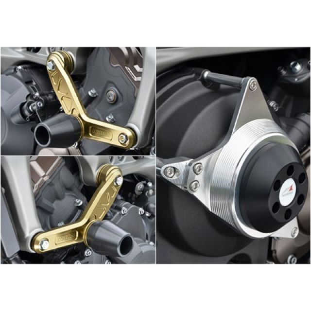 アグラス レーシングスライダー 3点セット エンジンハンガーφ60＋クラッチ MT-09 カラー ジュラコン/ホワイト 342-273-016