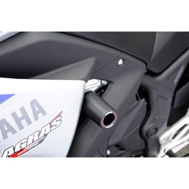 アグラス レーシングスライダー ストリートタイプ YZF-R25 カラー ジュラコン/ホワイト タイプ ロゴ有 342-275-000X