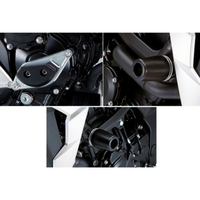 アグラス レーシングスライダー 3点SET フレームφ50＋スターターA GSR750 カラー ジュラコン/ブラック タイプ ロゴ有 342-399-004BX｜モトメガネ 店 17,157円