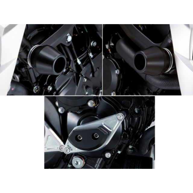 アグラス レーシングスライダー 3点SET フレームφ60+スターターA GSR750 カラー ジュラコン/ブラック 342-399-005B|モトメガネ 店
