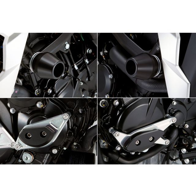 アグラス レーシングスライダー 4点SET フレームφ60+スターターA+ジェネレーターA GSR750 カラー ジュラコン/ホワイト 342-399-017|モトメガネ 店