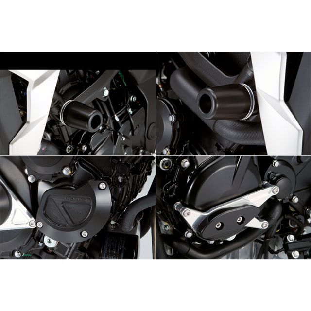 アグラス レーシングスライダー 4点SET フレームφ50＋スターターB＋ジェネレーターA GSR750 カラー ジュラコン/ホワイト タイプ ロゴ無 342-399-020