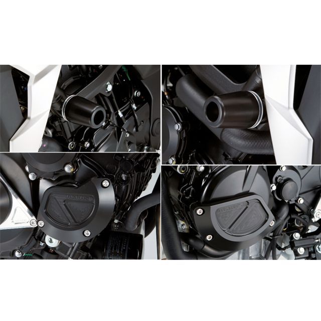 アグラス レーシングスライダー 4点SET フレームφ50＋スターターB＋ジェネレーターB GSR750 カラー ジュラコン/ホワイト タイプ ロゴ有 342-399-021X