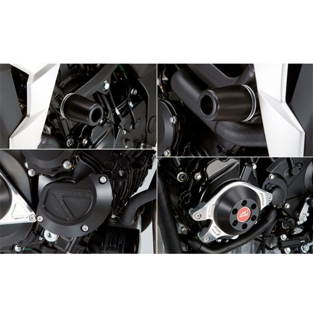 アグラス レーシングスライダー 4点SET フレームφ50+スターターB+ジェネレーターC GSR750 カラー ジュラコン/ホワイト タイプ ロゴ無 342-399-022|モトメガネ 店