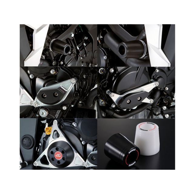 アグラス レーシングスライダー 5点SET フレームφ50+スターターA+ジェネレーターA+クラッチ タイプ2 GSR750 カラー ジュラコン/ホワイト タイプ ロゴ有 342-399-026X|モトメガネ 店