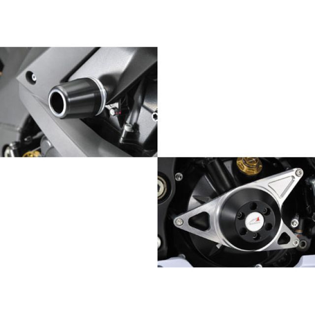 アグラス レーシングスライダー 3点SET クラッチ ZX-10R カラー ジュラコン/ホワイト タイプ ロゴ無 342-483-005