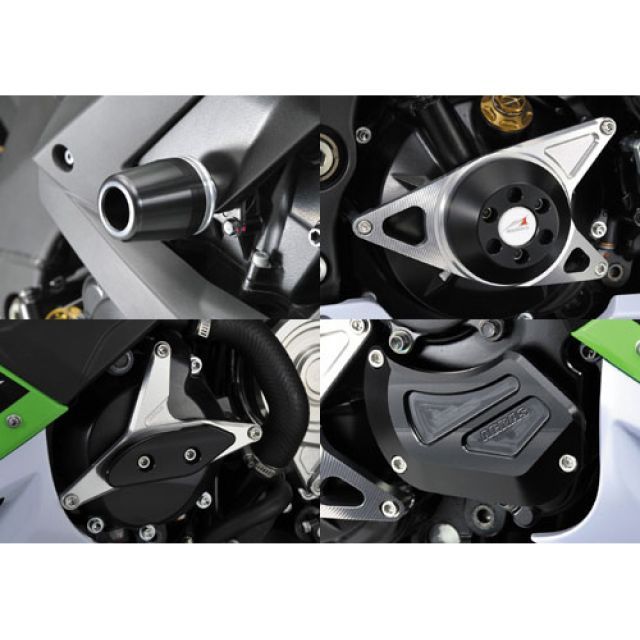 アグラス レーシングスライダー 5点SET A ZX-10R カラー ジュラコン/ホワイト タイプ ロゴ無 342-483-009｜モトメガネ 店