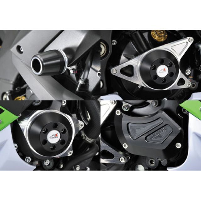 アグラス レーシングスライダー 5点SET C ZX-10R カラー ジュラコン/ホワイト タイプ ロゴ無 342-483-011|モトメガネ 店