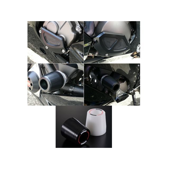 アグラス レーシングスライダー 4点SET B ZX-10R カラー ジュラコン/ブラック タイプ ロゴ有 342-487-017BX